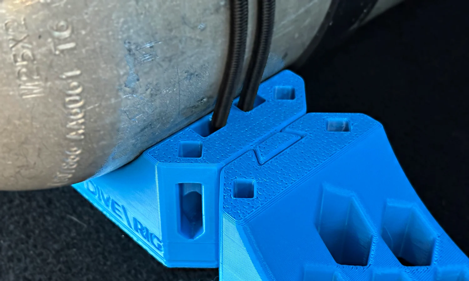 Two TankLock™ modules slid together, joint and end block in view